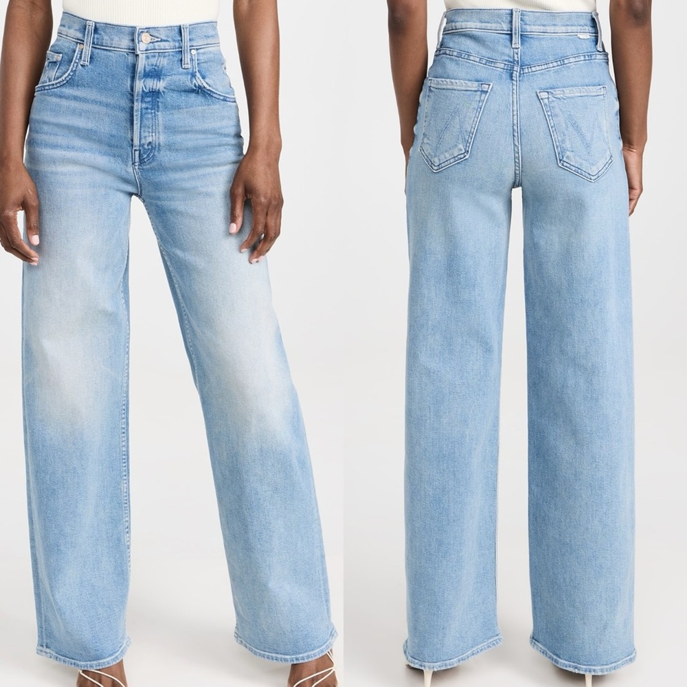 Mother Denim High Waisted Spinner Skimp Fish Out Of Water Wide Leg 33